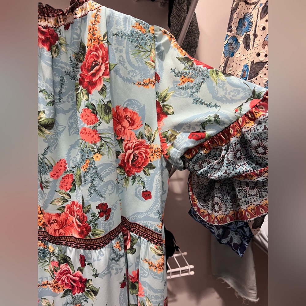 ALICE AND OLIVIA FLOWY FLOWER DRESS MINI LENGTH/ABOVE KNEE - Picture 12 of 12